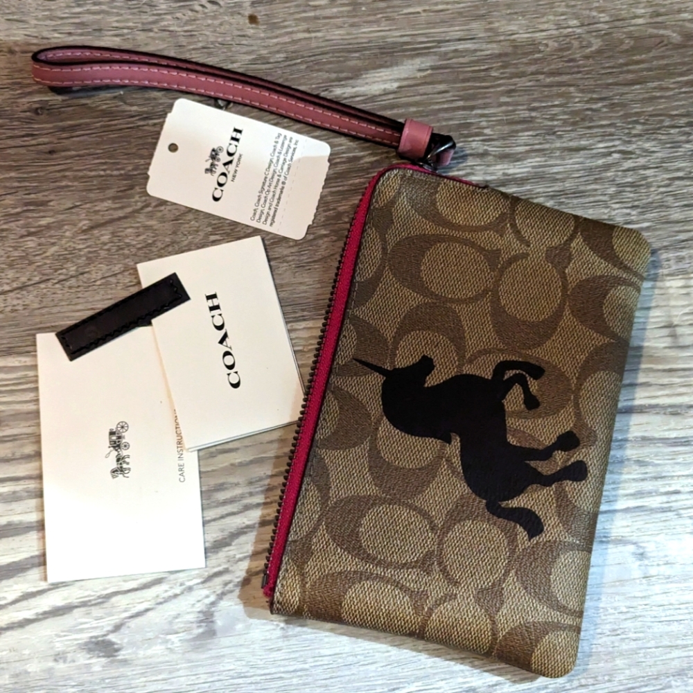 Coach unicorn coin purse